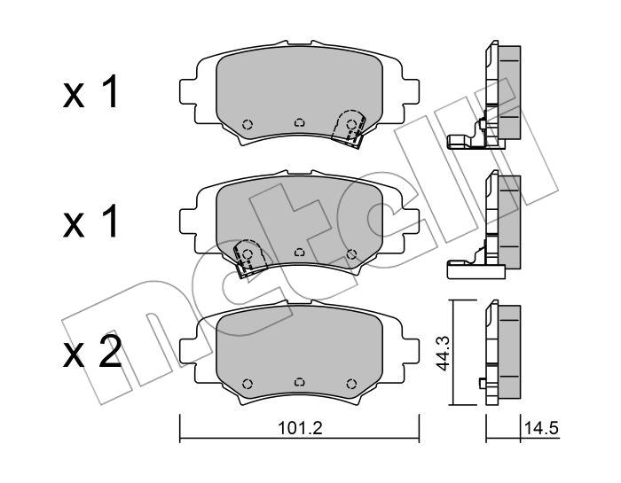 Metelli 2209930 Brake Pad Set, disc brake 2209930: Buy near me in Poland at 2407.PL - Good price!