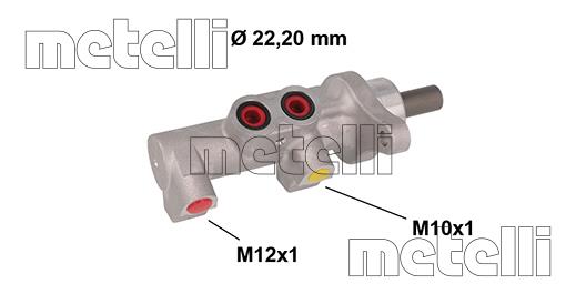 Metelli 050847 Brake Master Cylinder 050847: Buy near me in Poland at 2407.PL - Good price!