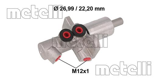 Metelli 050877 Brake Master Cylinder 050877: Buy near me in Poland at 2407.PL - Good price!