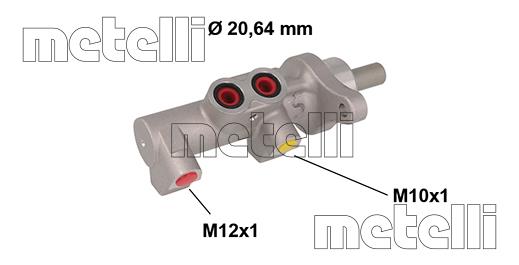 Metelli 050846 Brake Master Cylinder 050846: Buy near me at 2407.PL in Poland at an Affordable price!