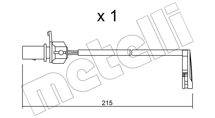 Metelli SU291 Warning contact, brake pad wear SU291: Buy near me in Poland at 2407.PL - Good price!