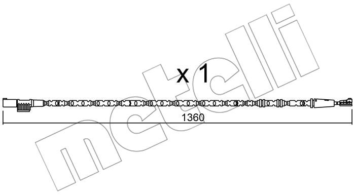 Metelli SU308 Czujnik zużycia klocków hamulcowych SU308: Dobra cena w Polsce na 2407.PL - Kup Teraz!