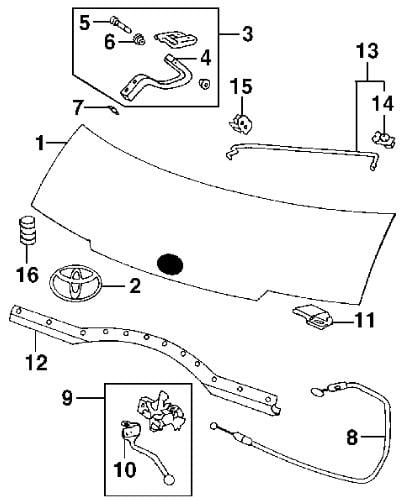 Toyota 53301-95D00 Капот 5330195D00: Отличная цена - Купить в Польше на 2407.PL!