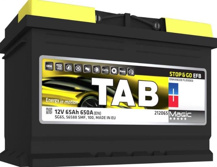 TAB 212065 Battery TAB Magic EFB Start-Stop 12V 65Ah 650A(EN) R+ 212065: Buy near me in Poland at 2407.PL - Good price!
