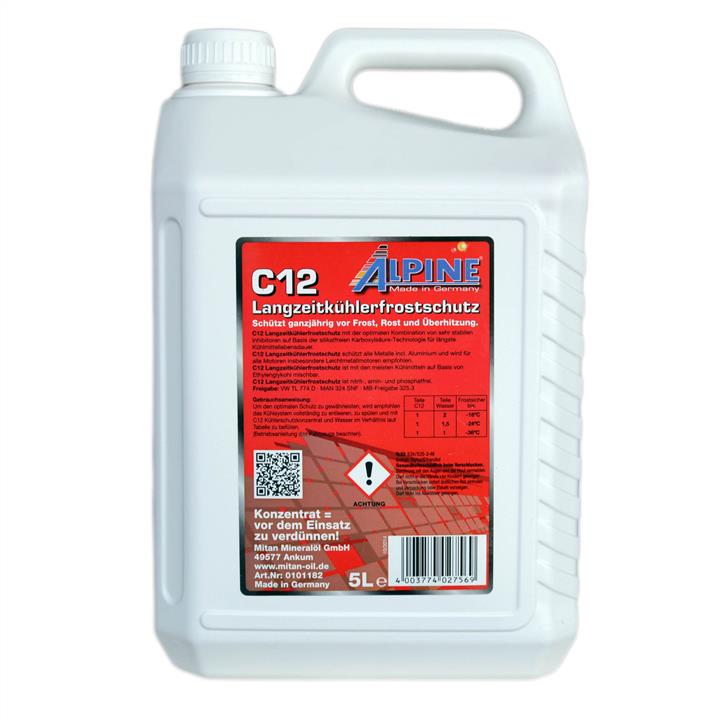 AlpineOil 0101182 Antifreeze concentrate C12 Langzeitkühlerfrostschutz, 5 l 0101182: Buy near me at 2407.PL in Poland at an Affordable price!