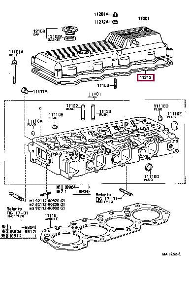 Toyota 11213-56030 Gasket, cylinder head cover 1121356030: Buy near me in Poland at 2407.PL - Good price!