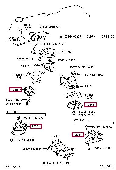 

poduszka silnika 1236166040 Toyota