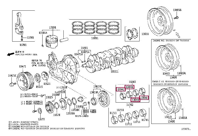 Toyota 13041-0L020-05 Connecting rod bearing 130410L02005: Buy near me in Poland at 2407.PL - Good price!