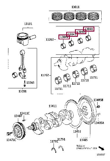 Toyota 130410M01202 Вкладыши шатунные 130410M01202: Отличная цена - Купить в Польше на 2407.PL!