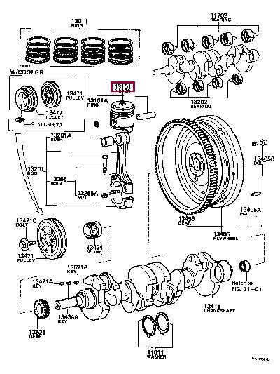 Toyota 13101-38030 Kolben satz 1310138030: Kaufen Sie zu einem guten Preis in Polen bei 2407.PL!