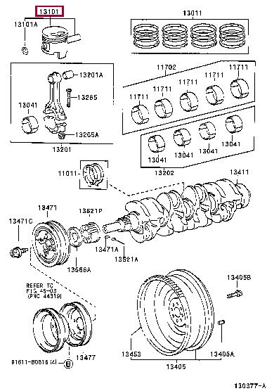1310354120 Toyota Piston