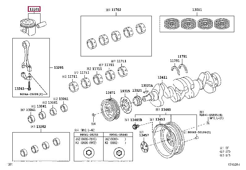 Toyota 13103-BZ020 Поршень 13103BZ020: Приваблива ціна - Купити у Польщі на 2407.PL!