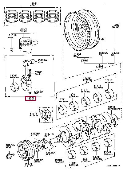 Toyota 13201-59017 Шатун 1320159017: Отличная цена - Купить в Польше на 2407.PL!