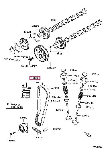 Toyota 13568-15040 Timing belt 1356815040: Buy near me at 2407.PL in Poland at an Affordable price!