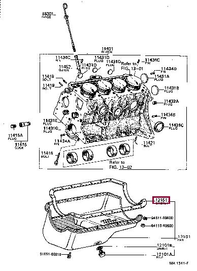 Toyota 12151-24020 Прокладка масляного поддона 1215124020: Отличная цена - Купить в Польше на 2407.PL!