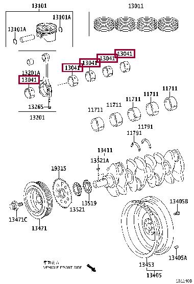 Toyota 13041-37010-01 Verbindungsstangenlager 130413701001: Kaufen Sie zu einem guten Preis in Polen bei 2407.PL!