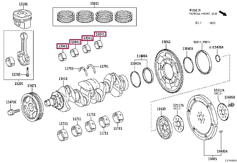 Toyota 13041-47010-02 Półpanewka korbowodu, para 130414701002: Dobra cena w Polsce na 2407.PL - Kup Teraz!