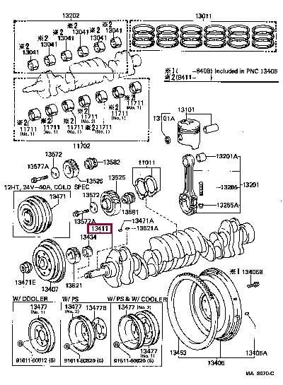 Toyota 13401-68011 Crankshaft 1340168011: Buy near me at 2407.PL in Poland at an Affordable price!