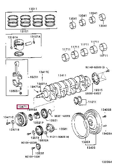Toyota 13408-27020 Pulley crankshaft 1340827020: Buy near me in Poland at 2407.PL - Good price!