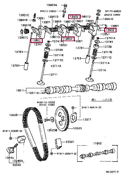 Toyota 13812-22011 Hydraulic Lifter 1381222011: Buy near me in Poland at 2407.PL - Good price!