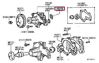 Toyota 16258-15011 Uszczelka profilowana 1625815011: Atrakcyjna cena w Polsce na 2407.PL - Zamów teraz!