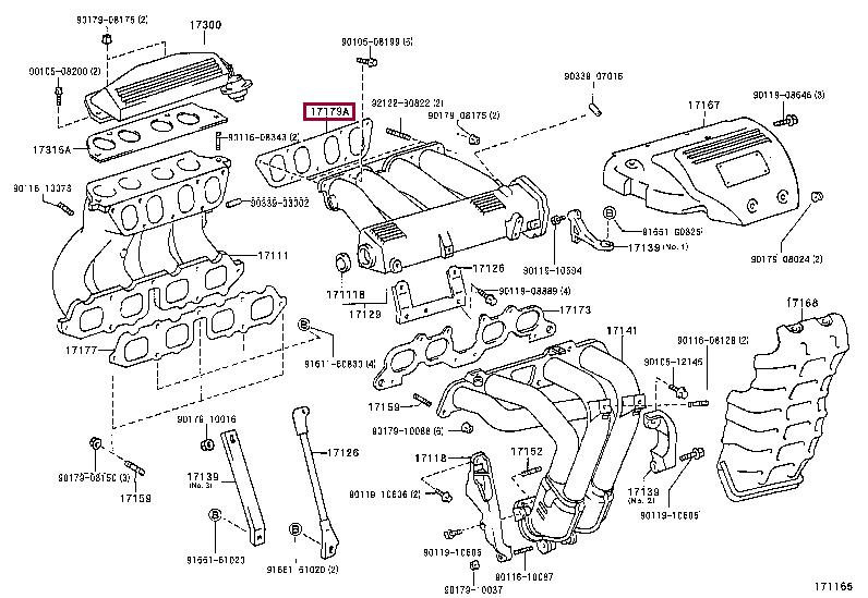 Toyota 17171-74020 Gasket, intake manifold 1717174020: Buy near me in Poland at 2407.PL - Good price!