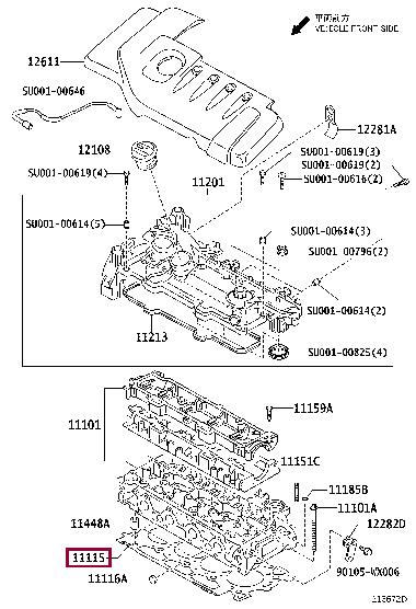 Toyota SU001-00494 Прокладка ГБЦ SU00100494: Приваблива ціна - Купити у Польщі на 2407.PL!