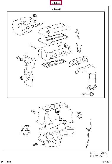 Toyota 04111-0H341 Kompletny zestaw uszczelek, silnik 041110H341: Dobra cena w Polsce na 2407.PL - Kup Teraz!