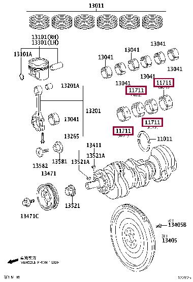 Toyota 11071-31060-03 Вкладыши 110713106003: Отличная цена - Купить в Польше на 2407.PL!