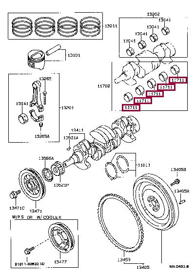 Toyota 11701-11012-01 Вкладыши 117011101201: Отличная цена - Купить в Польше на 2407.PL!