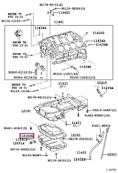 Toyota 12102-50050 Піддон масляний двигуна 1210250050: Приваблива ціна - Купити у Польщі на 2407.PL!