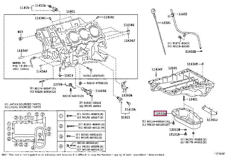 Toyota 12102-AD010 Автозапчастина 12102AD010: Приваблива ціна - Купити у Польщі на 2407.PL!