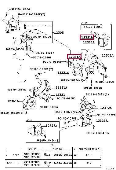 Toyota 12351-27030 Poduszka silnika 1235127030: Dobra cena w Polsce na 2407.PL - Kup Teraz!