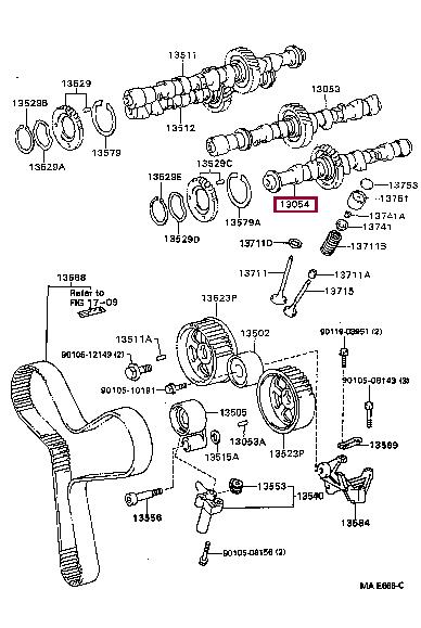 Toyota 13054-62030 Camshaft 1305462030: Buy near me in Poland at 2407.PL - Good price!