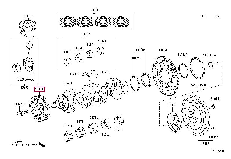 Toyota 13470-47050 Riemenscheibe kurbelwelle 1347047050: Kaufen Sie zu einem guten Preis in Polen bei 2407.PL!