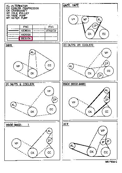 Toyota 99365-51100 V-belt 9936551100: Buy near me in Poland at 2407.PL - Good price!