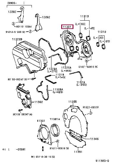 Toyota 11323-62050 Кожух ремня ГРМ 1132362050: Отличная цена - Купить в Польше на 2407.PL!