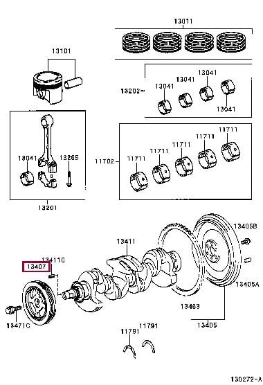 Toyota 13407-21020 Pulley crankshaft 1340721020: Buy near me in Poland at 2407.PL - Good price!