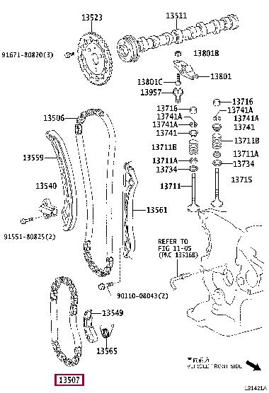 Toyota 13507-33010 Timing chain 1350733010: Buy near me in Poland at 2407.PL - Good price!