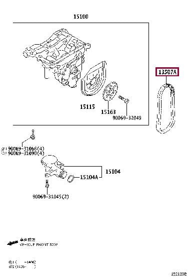 Toyota 13507-WA020 Timing chain 13507WA020: Buy near me at 2407.PL in Poland at an Affordable price!