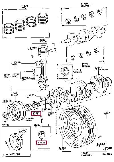 Toyota 13521-35010 Kurbelwellenrad 1352135010: Kaufen Sie zu einem guten Preis in Polen bei 2407.PL!