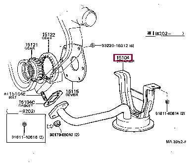 Toyota 15104-54032 Маслоприемник 1510454032: Отличная цена - Купить в Польше на 2407.PL!