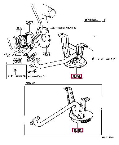 Toyota 15104-54042 Маслоприемник 1510454042: Отличная цена - Купить в Польше на 2407.PL!