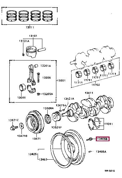 Toyota 90105-10071 Flywheel mounting bolts, kit 9010510071: Buy near me in Poland at 2407.PL - Good price!