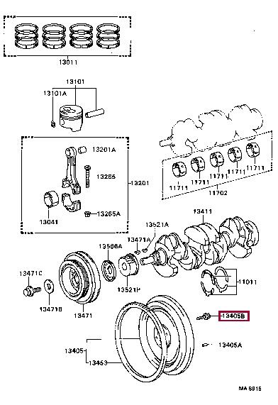 Toyota 90105-10071 Болты крепления маховика, комплект 9010510071: Отличная цена - Купить в Польше на 2407.PL!