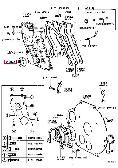 Toyota 90311-45069 Сальник валу колінчастого передній 9031145069: Приваблива ціна - Купити у Польщі на 2407.PL!