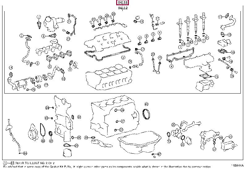 Toyota 04111-0R150 Full Gasket Set, engine 041110R150: Buy near me in Poland at 2407.PL - Good price!