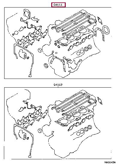 Toyota 04111-16073 Прокладки двигателя, комплект 0411116073: Отличная цена - Купить в Польше на 2407.PL!
