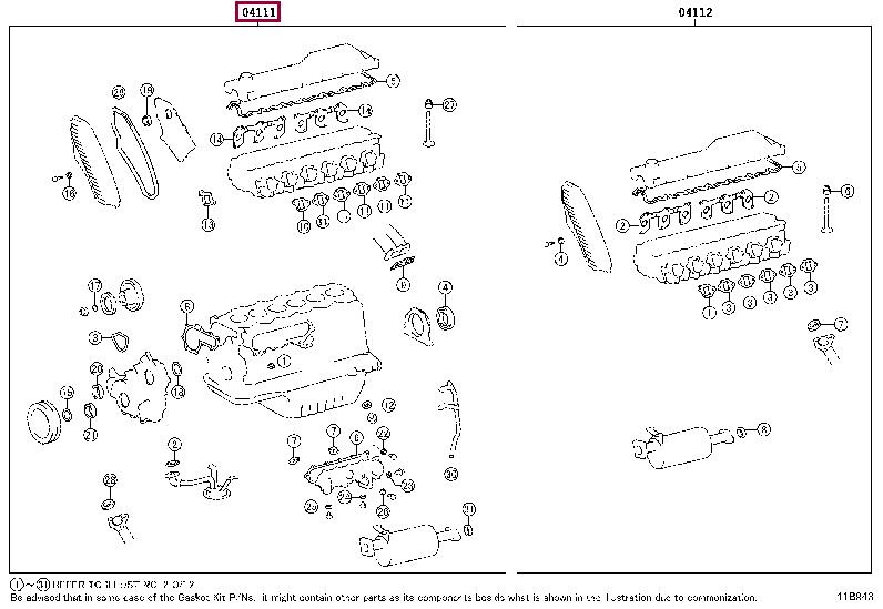 Toyota 04111-17180 Full Gasket Set, engine 0411117180: Buy near me at 2407.PL in Poland at an Affordable price!