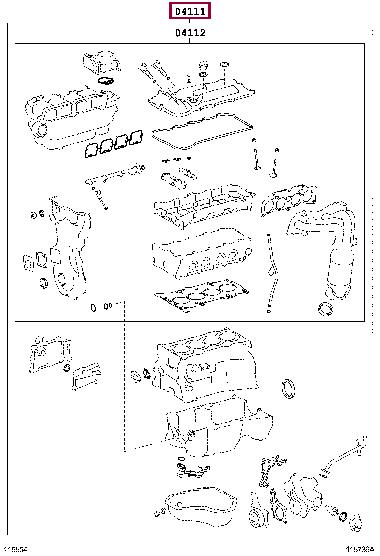 Toyota 04111-36060 Dichtungsvollsatz, Motor 0411136060: Kaufen Sie zu einem guten Preis in Polen bei 2407.PL!